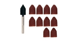 PROXXON 4528987 - Schleifkappen, Ø 9 mm (10 Stück)